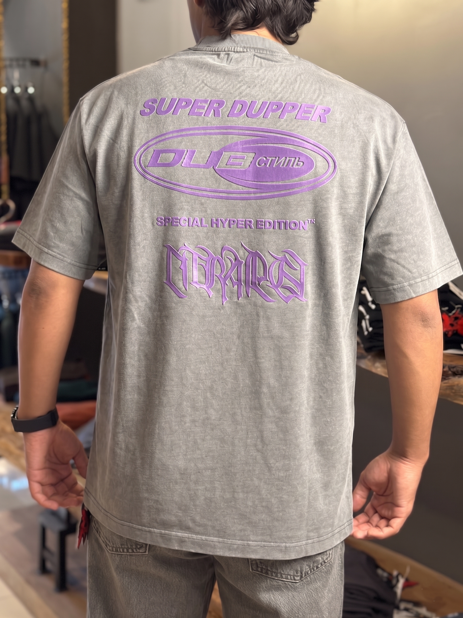 STONE ASH GREY - ACID WASH TEE