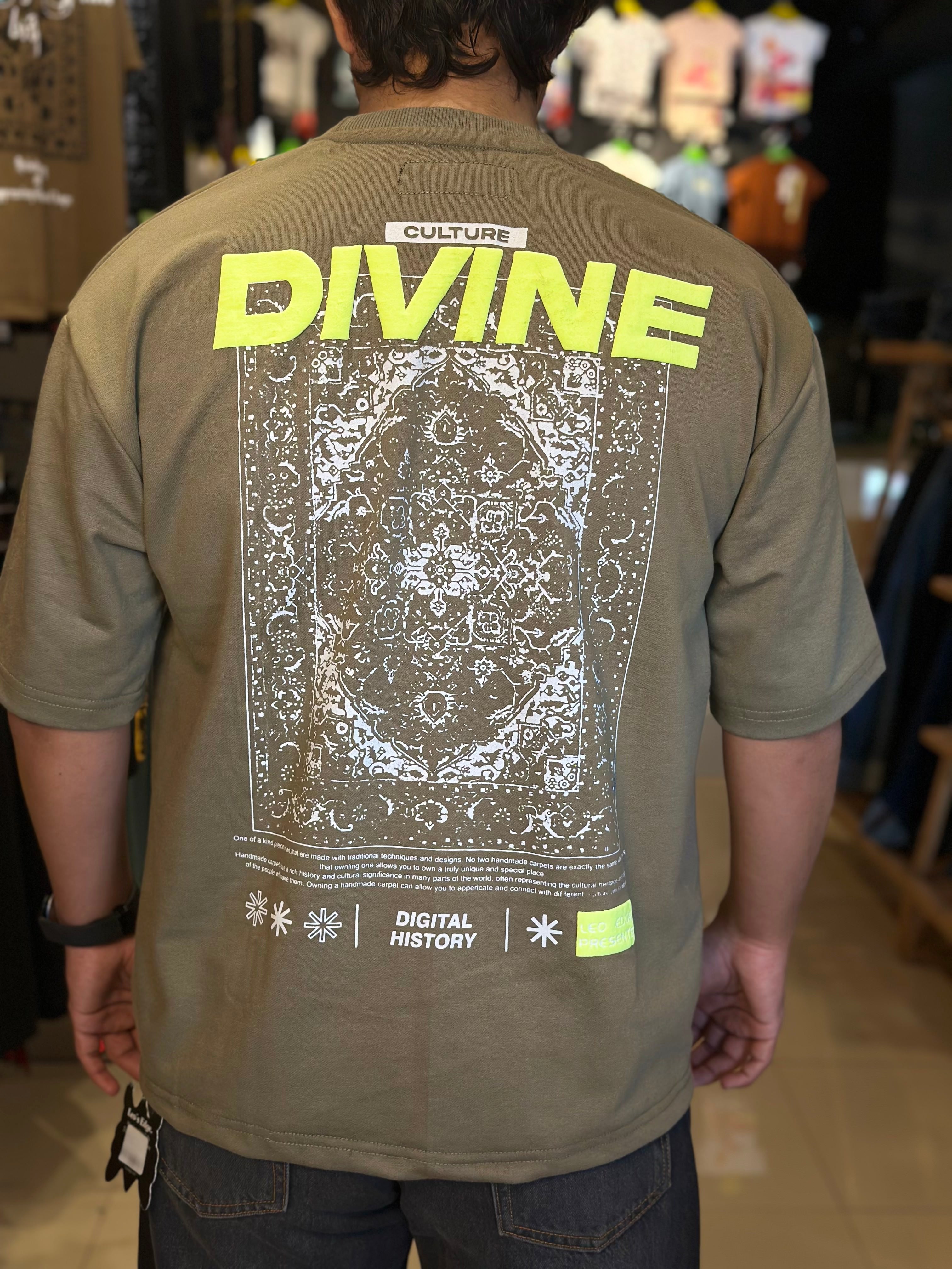 VINTAGE OLIVE - DIVINE OVERSIZED TEE