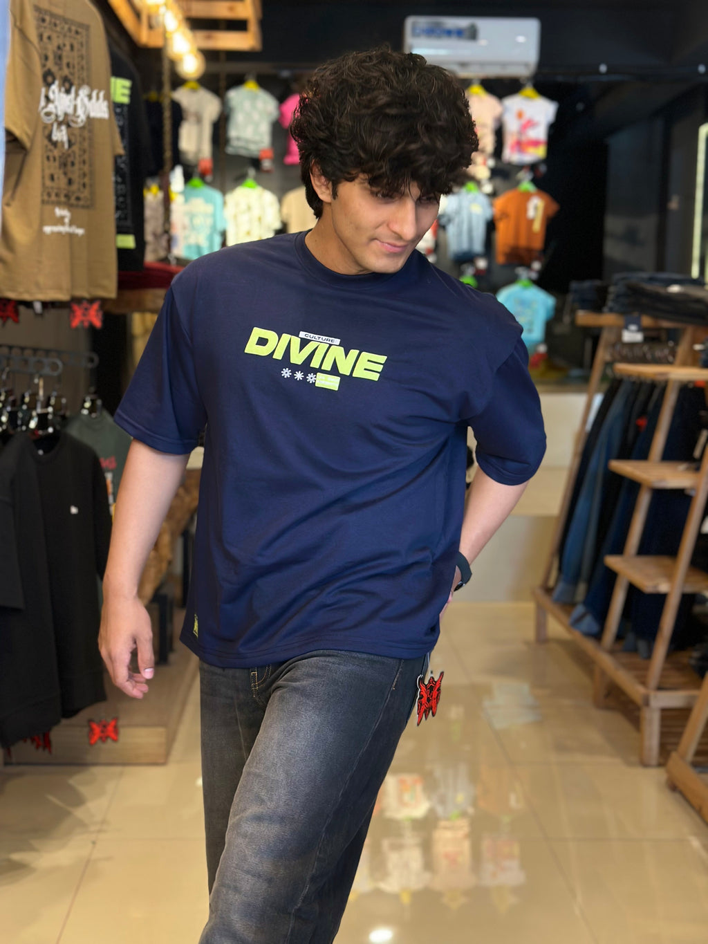 MIDNIGHT NAVY - DIVINE OVERSIZED TEE