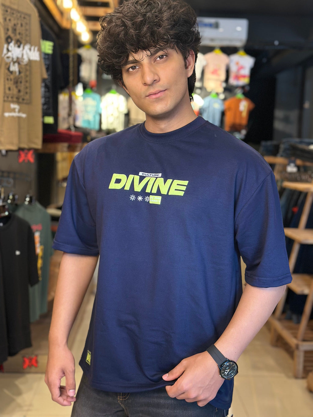 MIDNIGHT NAVY - DIVINE OVERSIZED TEE