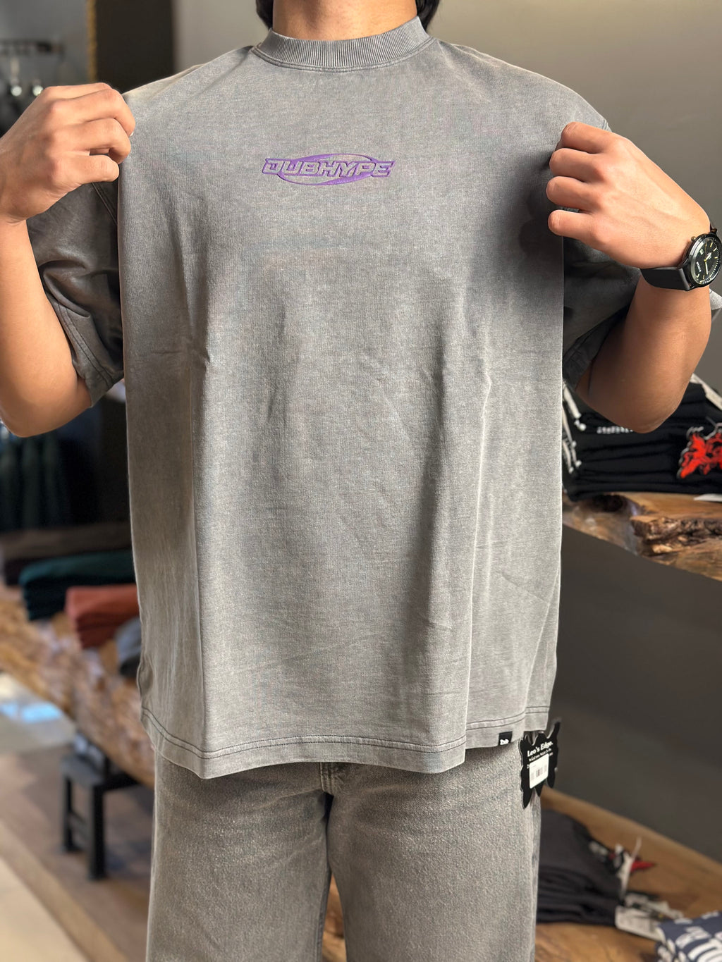 STONE ASH GREY - ACID WASH TEE