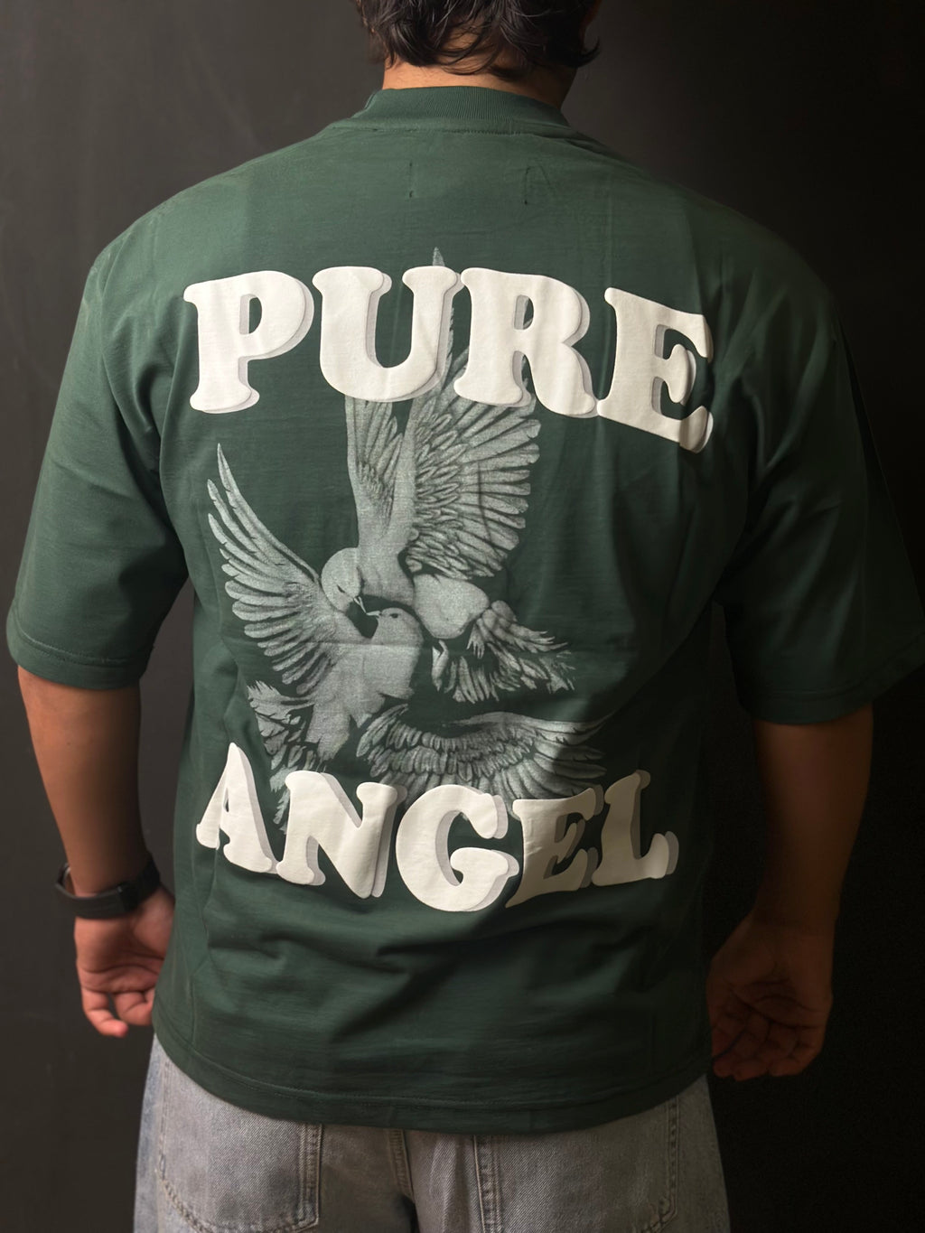 PINE GREEN — OVERSIZED SHIRT