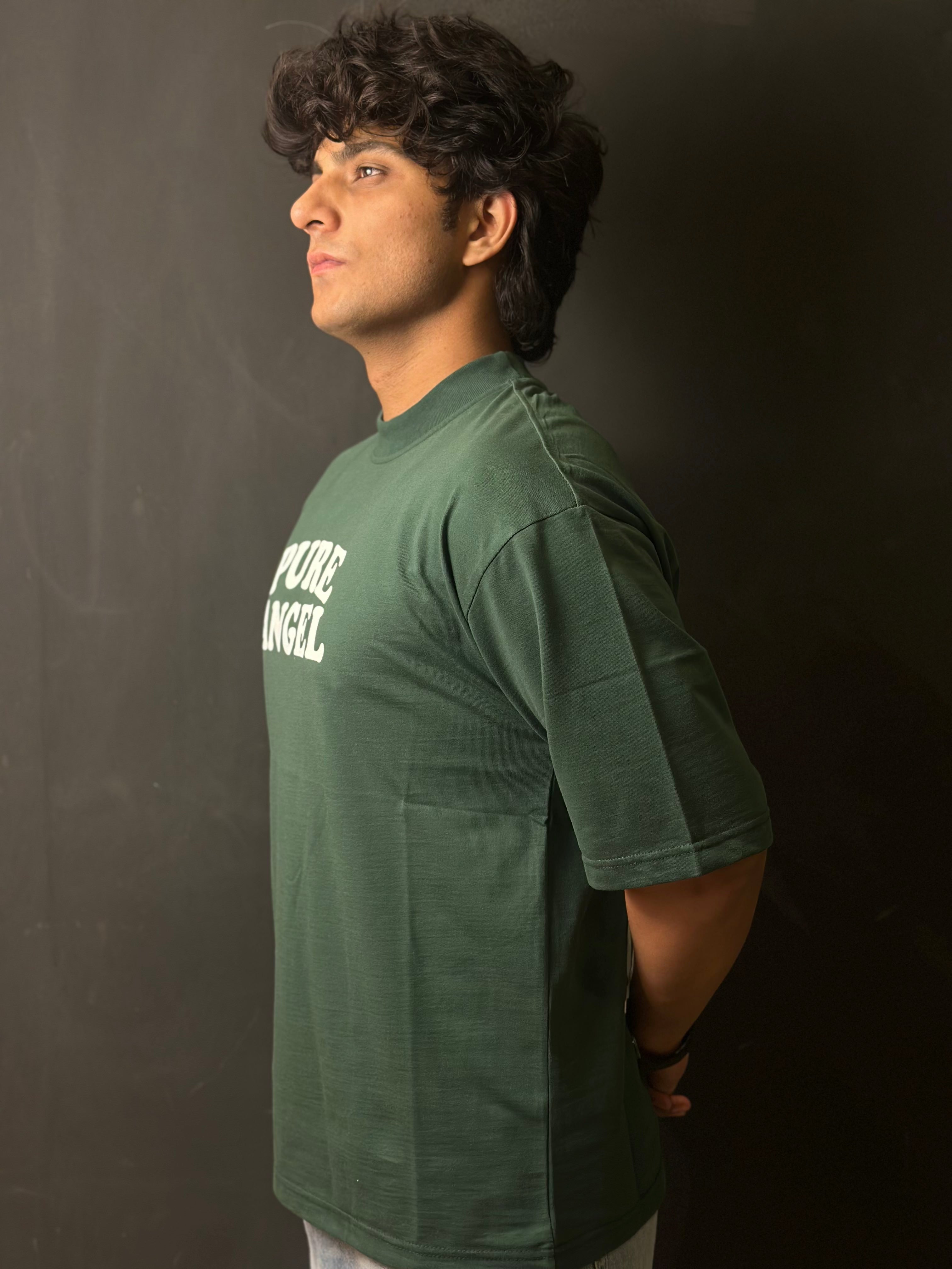 PINE GREEN — OVERSIZED SHIRT