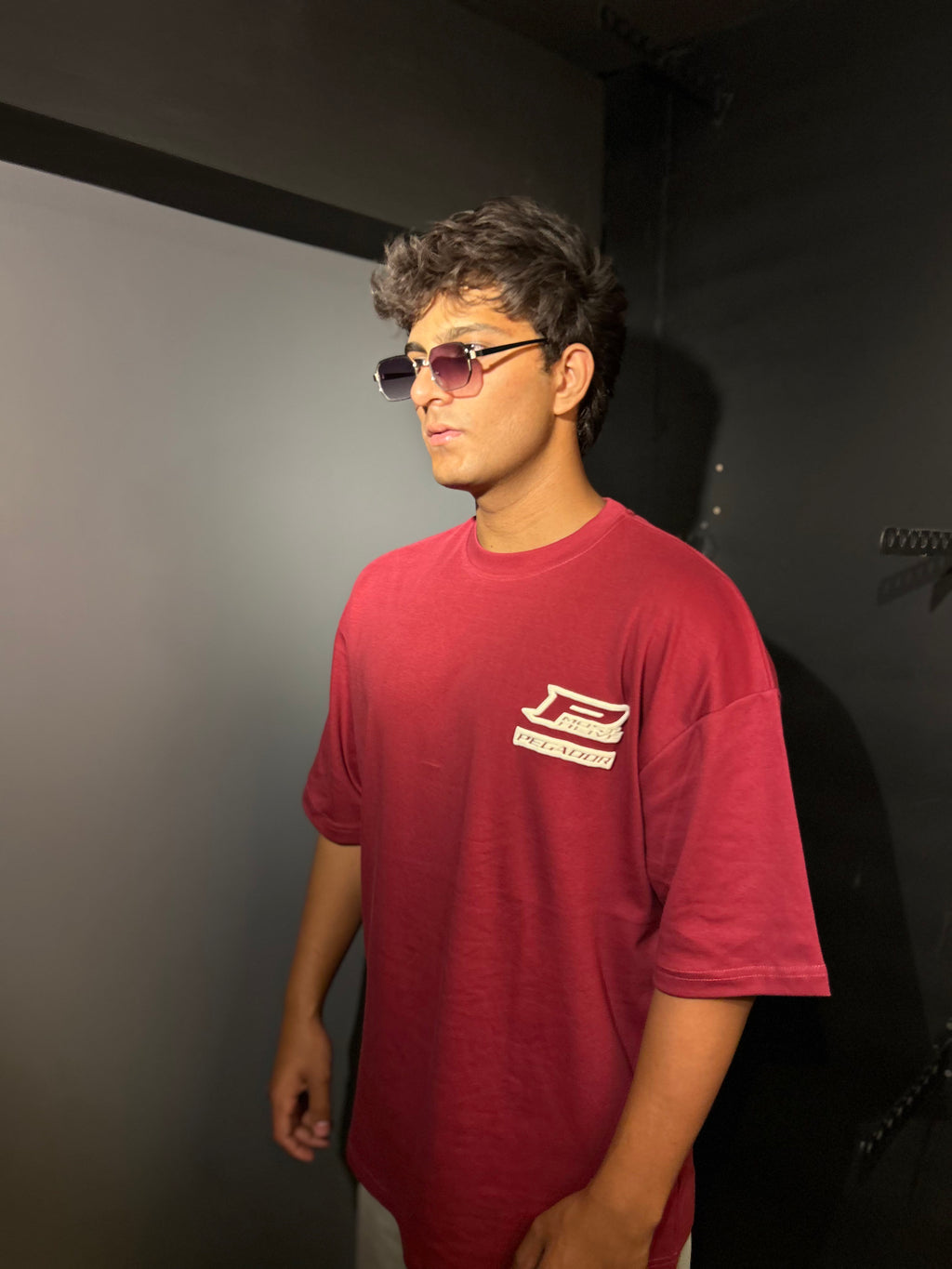 Mehroon Pegador-Orbit | Drop Shoulder T-shirt