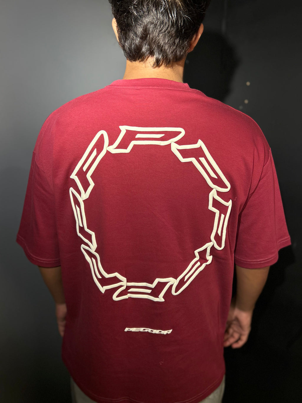 Mehroon Pegador-Orbit | Drop Shoulder T-shirt