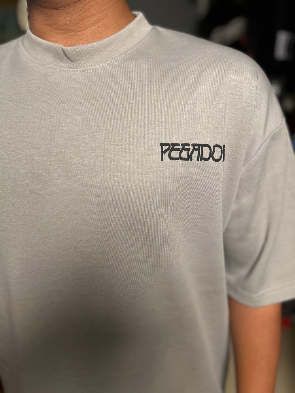 Stone Grey Pegador-Floral | Drop Shoulder T-shirt