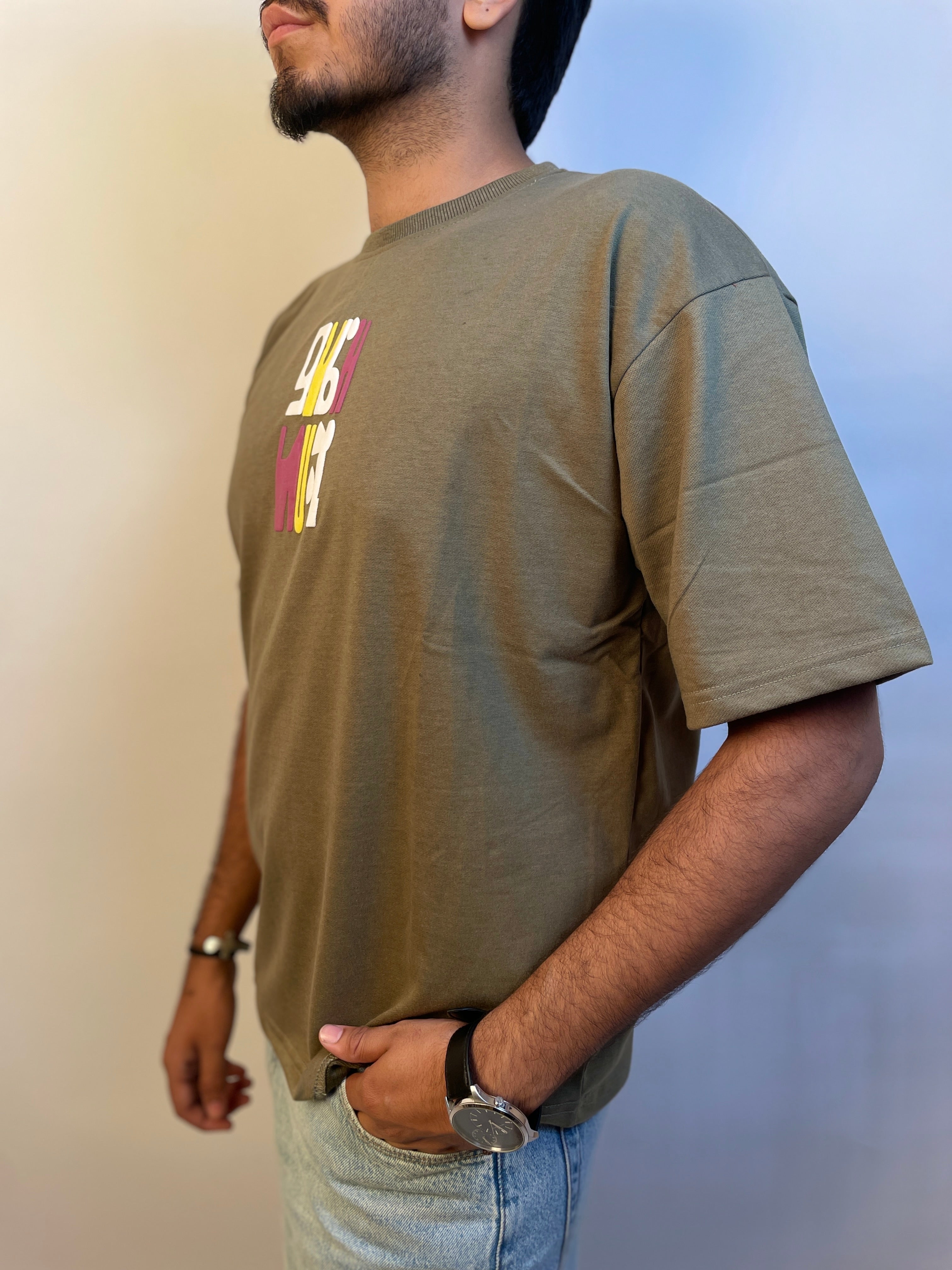 MOSS GREEN - PUFF OVERSIZED TEE