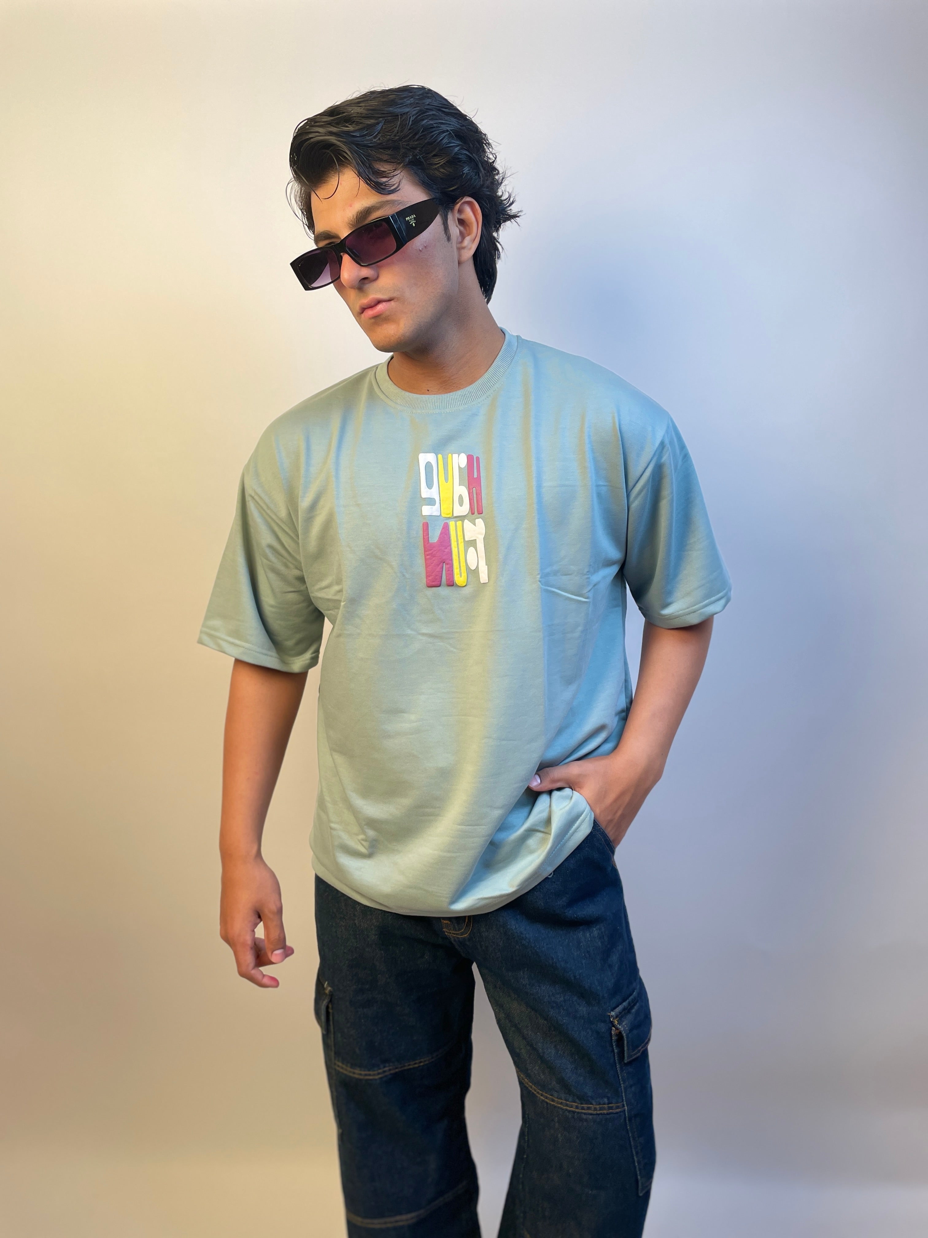 SAGE TEAL - PUFF OVERSIZED TEE