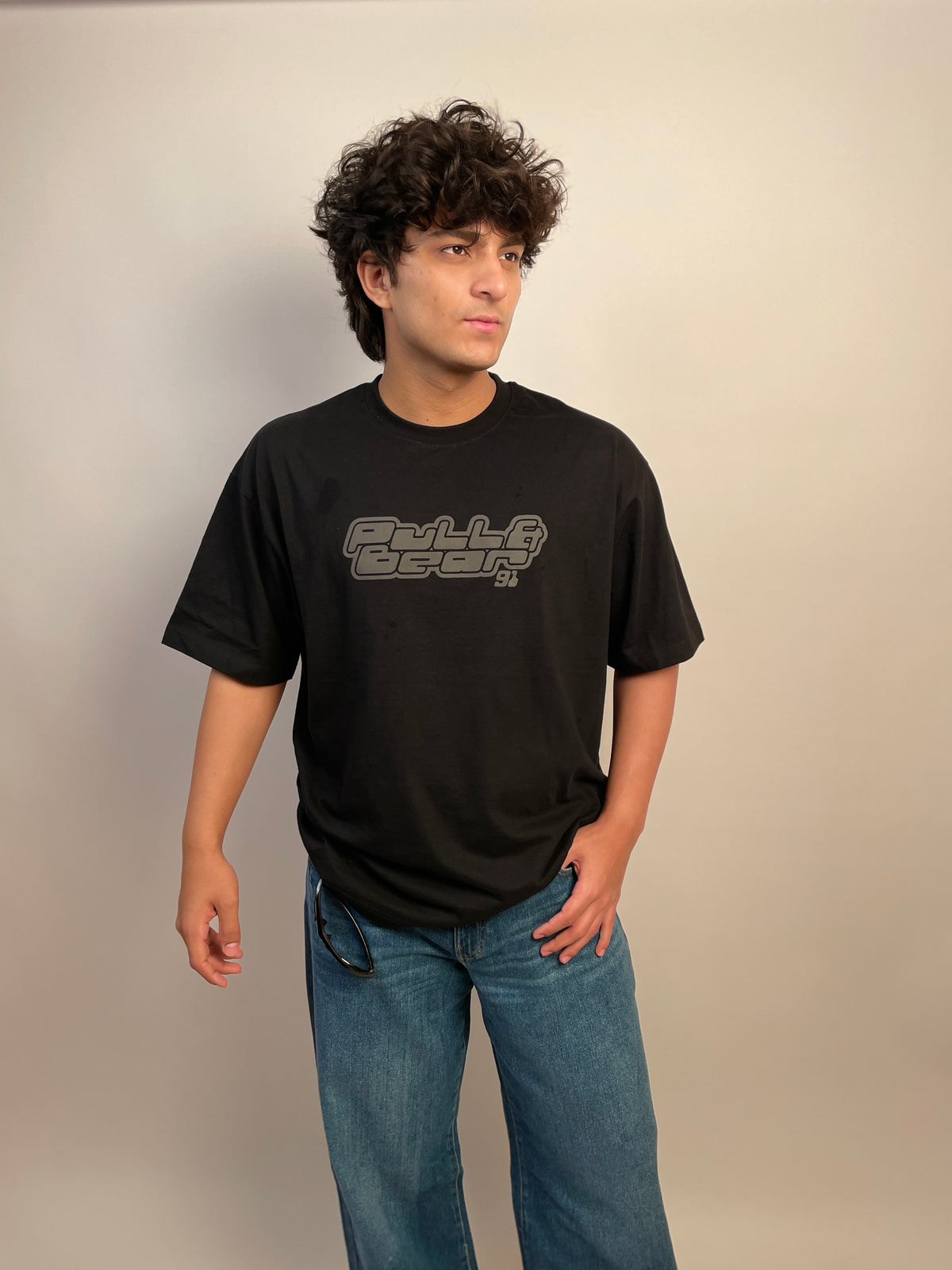Black Pull & Bear - Dropshoulder T-Shirt
