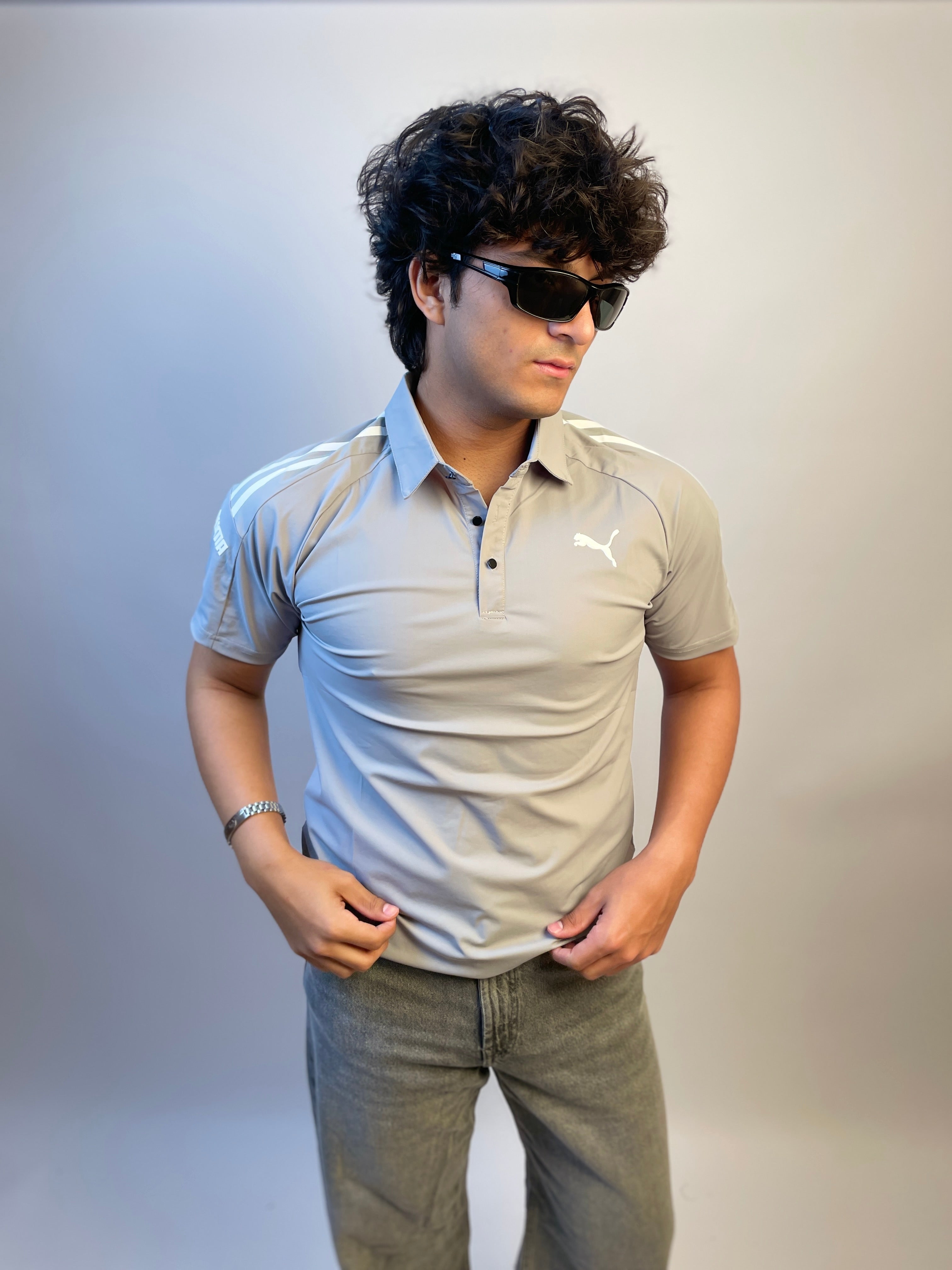 LUNAR GREY — DRYFIT POLO