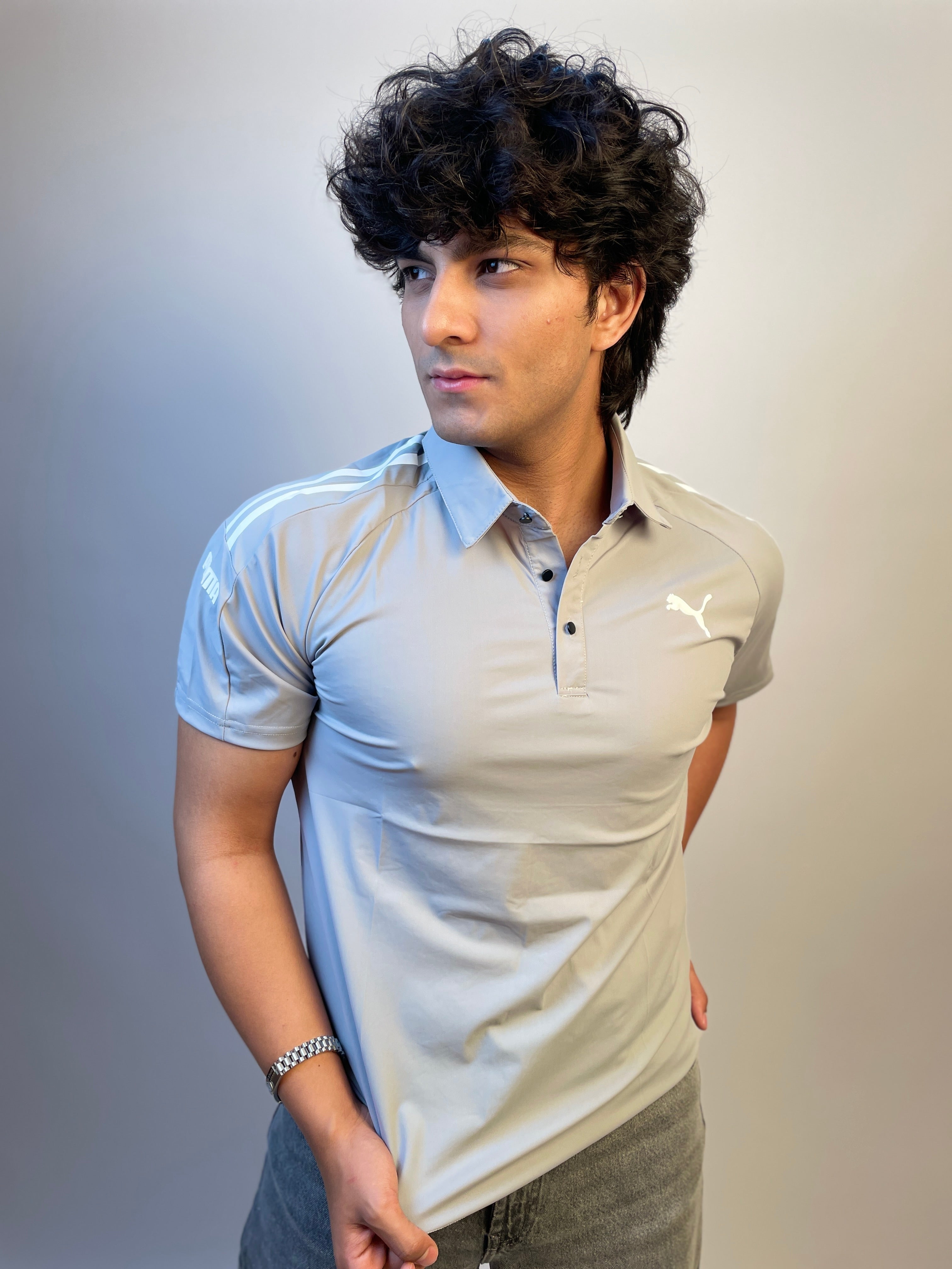 LUNAR GREY — DRYFIT POLO
