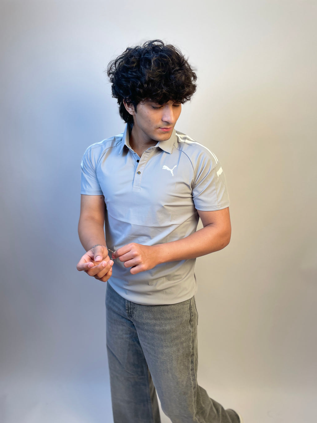 LUNAR GREY — DRYFIT POLO