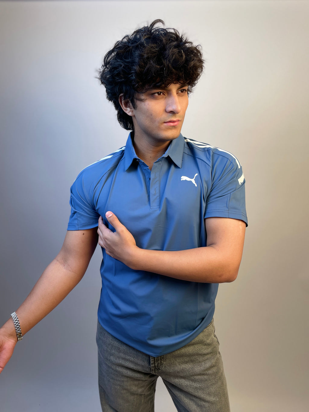 STEEL BLUE — DRYFIT POLO