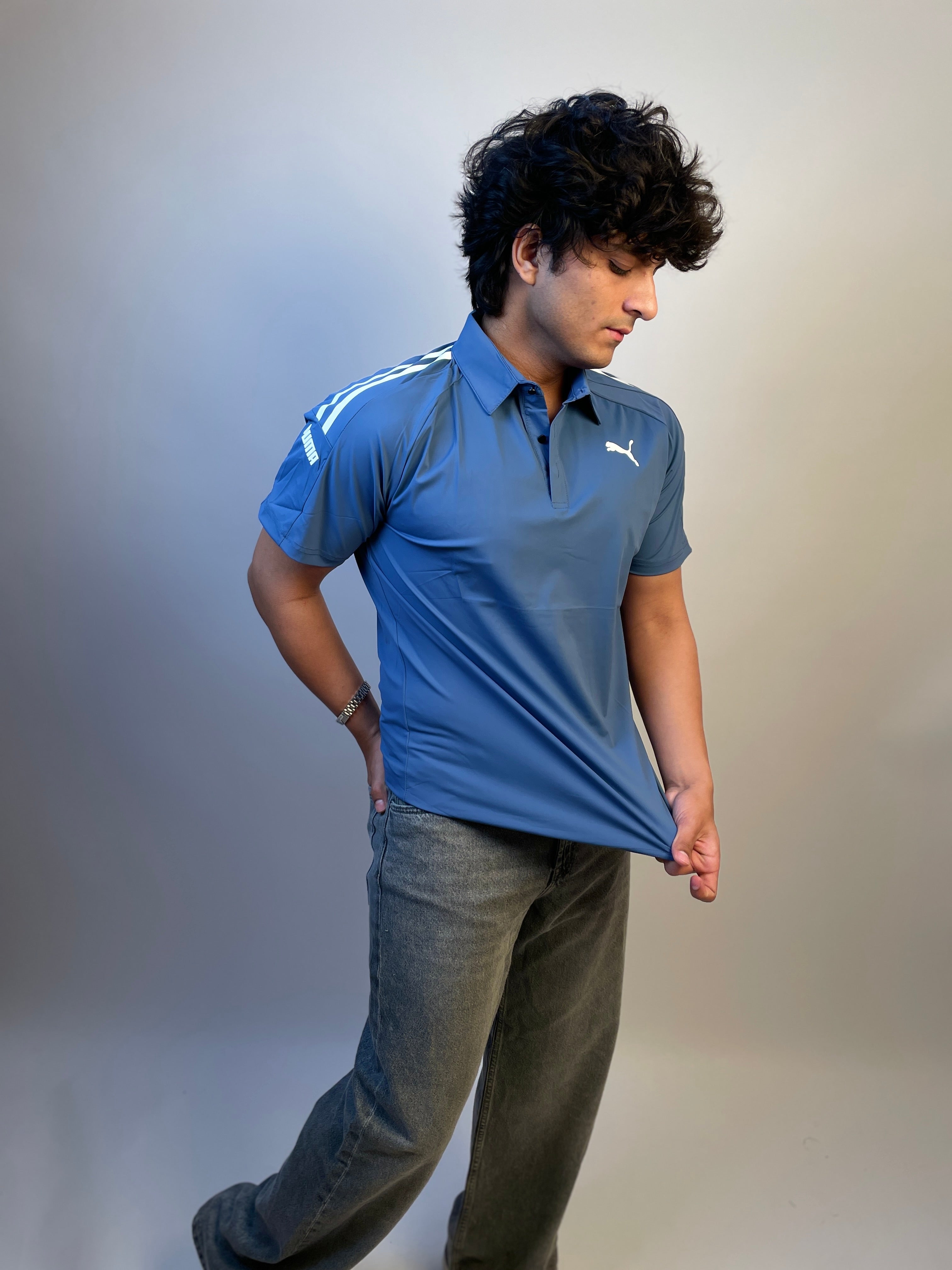 STEEL BLUE — DRYFIT POLO