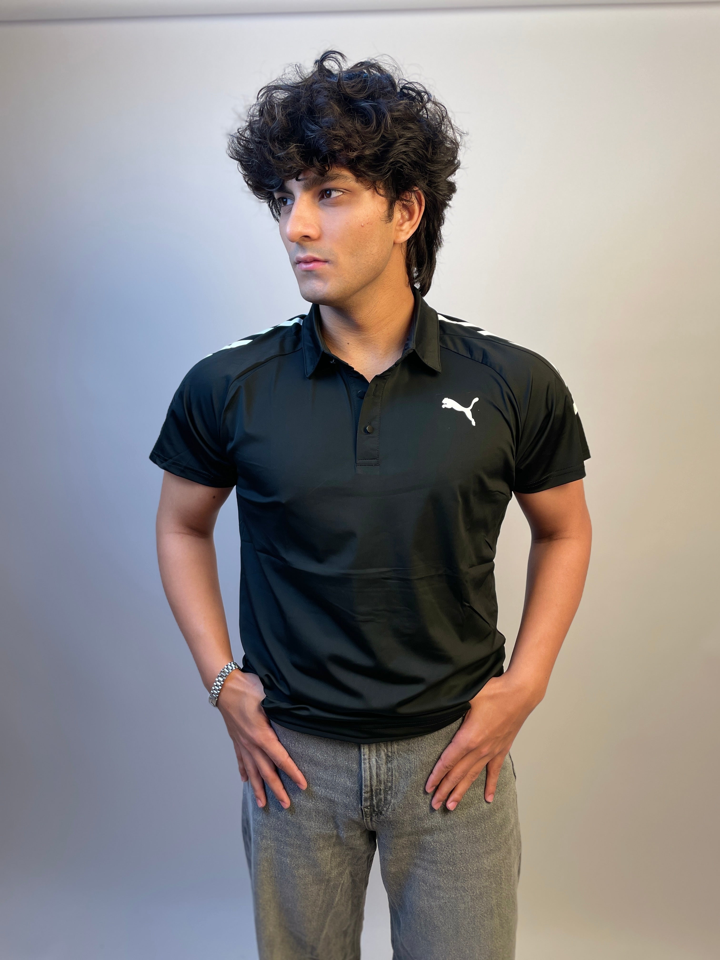 OBSIDIAN BLACK — DRYFIT POLO