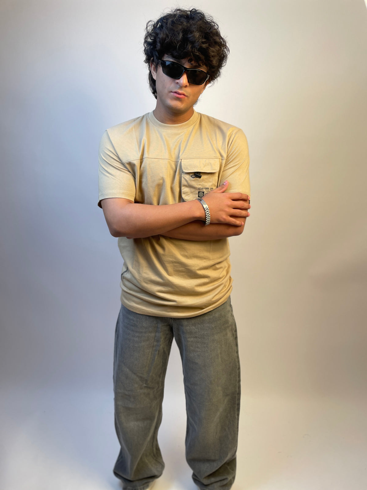 Sand Beige - Drop Shoulder T-shirt